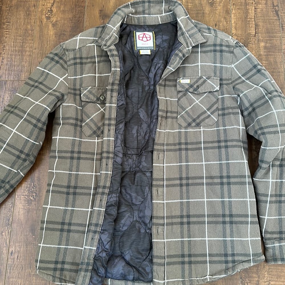 RCA Plaid Flannel Shacket Button Down